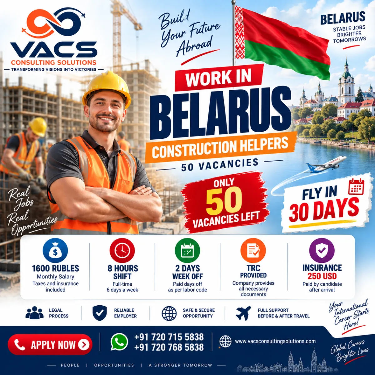 BELARUS - Job Highlights | VACS - Consulting Solutions in Secunderabad