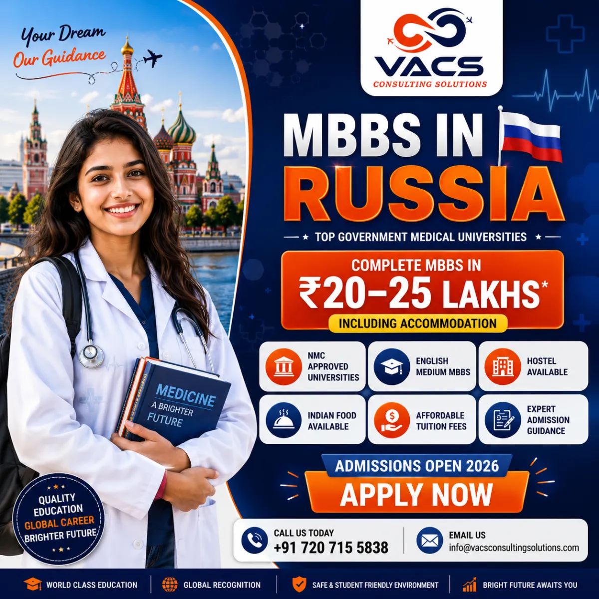 Study MBBS in Russia | Admissions Open 2026 | VACS Consulting Solutions