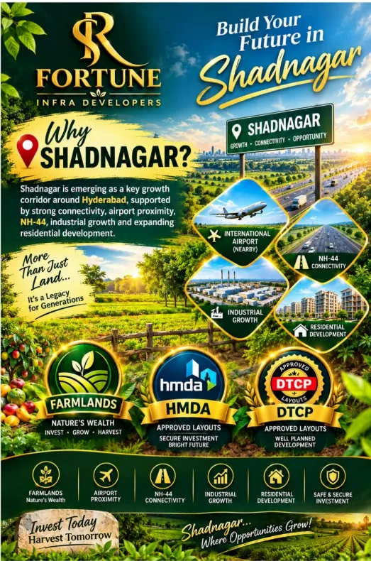Build Your Future in Shadnagar! | SR Fortune Infra Developer in Hyderabad