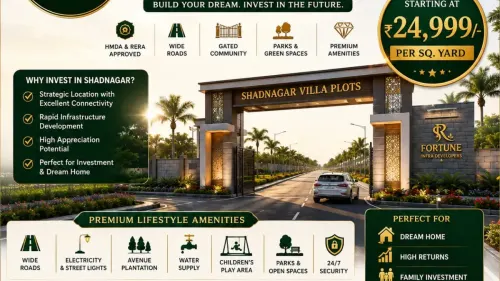 Expert Imagine owning a premium villa plot in one of Shadnagar, Hyderabad | SR Fortune Infra Developer